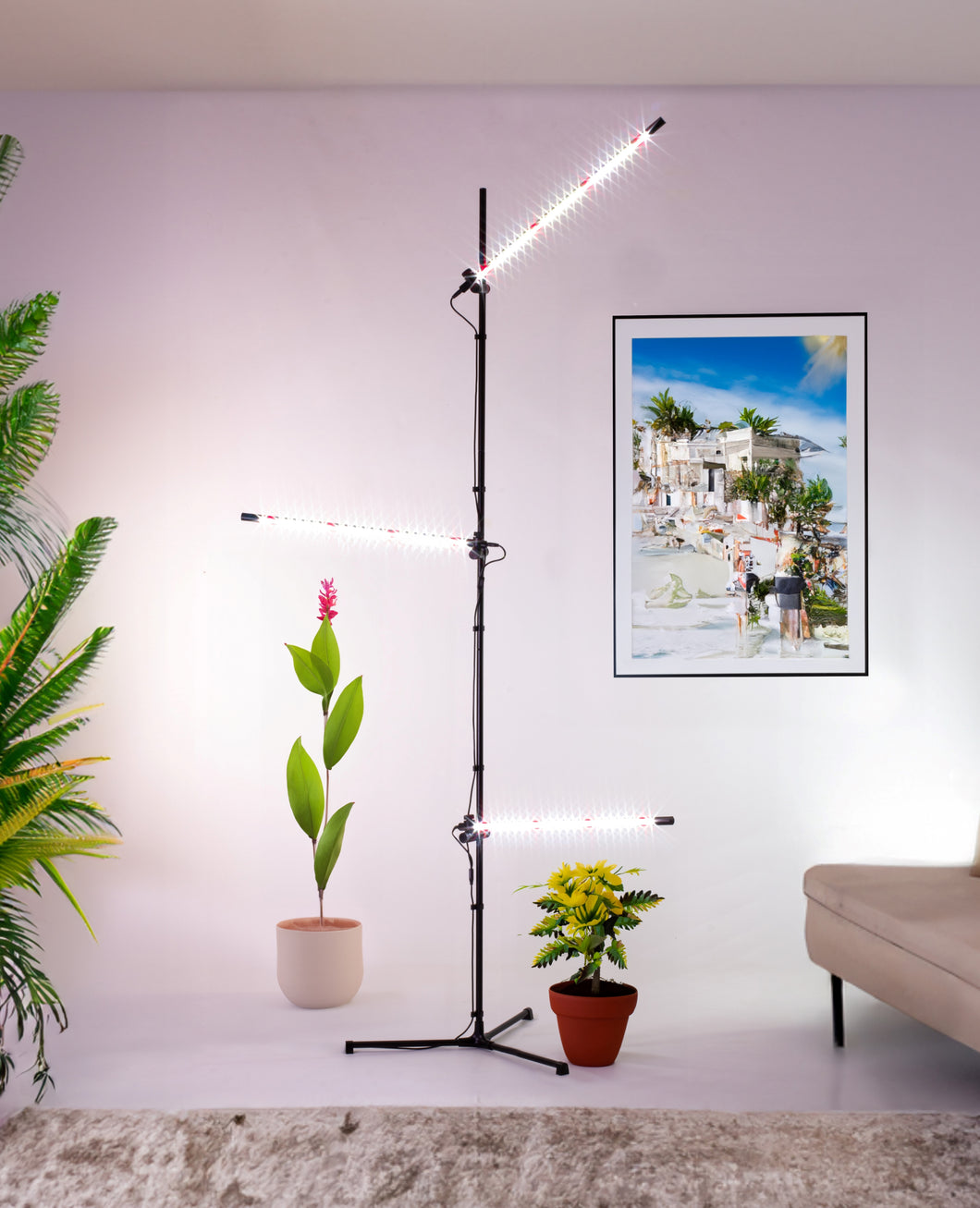 Metaflex IO-3 Floor led grow light for plant, led light stand, indoor LED Standing Corner Floor Lamp and floor lamp for office decor
